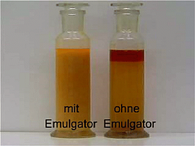 Emulgator in water-olie emulsie